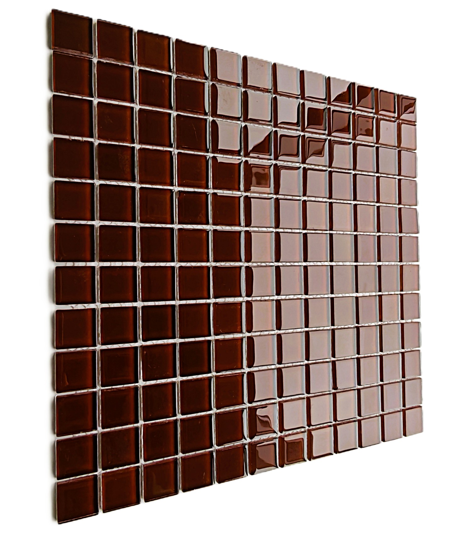Mutfak tezgah arası, Havuz, Banyo, İç ve Dış mekanlarda tüm yüzeyler için, 23x23x4mm. Bordo 30x30cm. Fileli Kristal Mozaik.