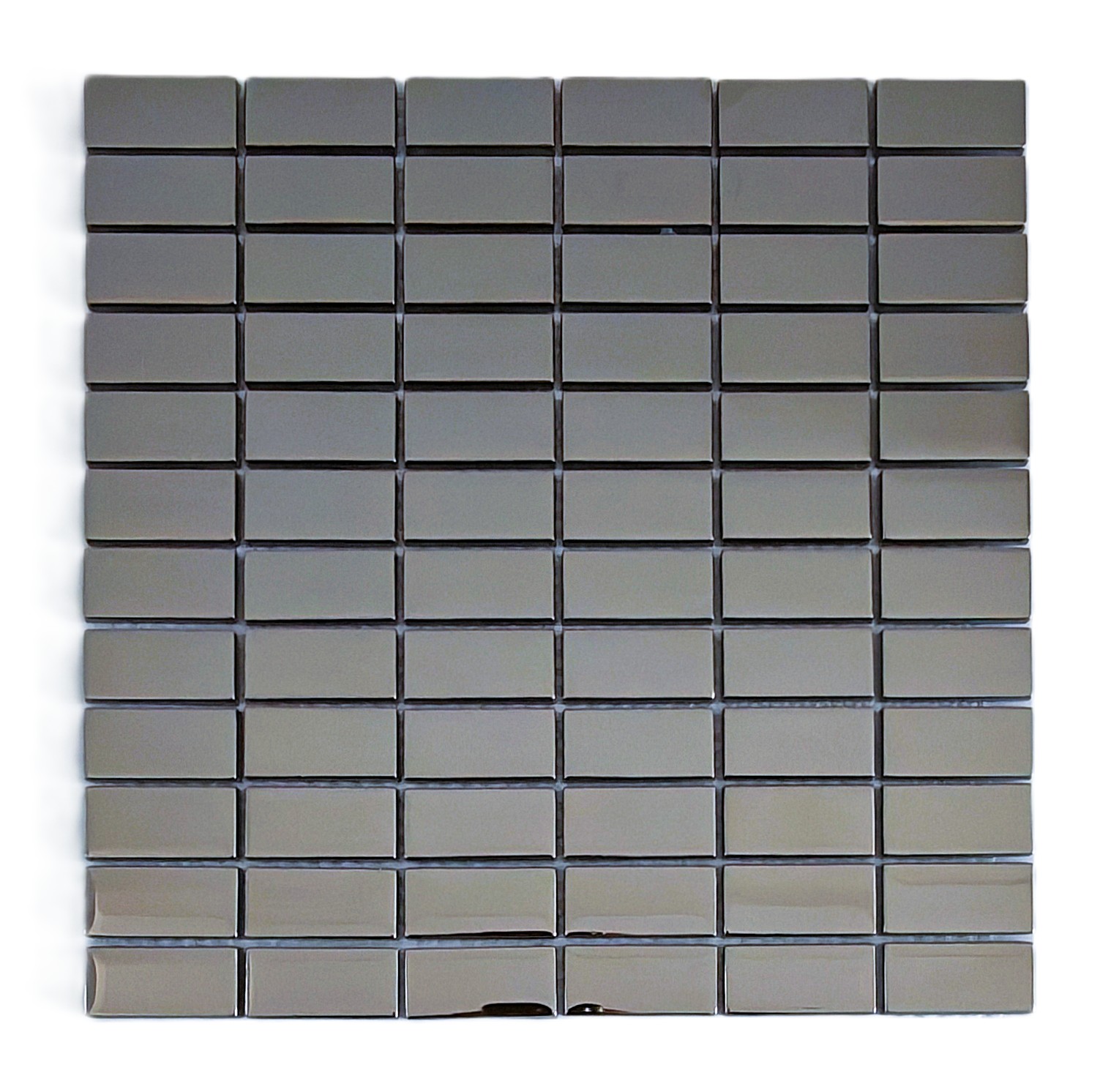 Mutfak tezgah arası ve iç dekorasyon için, 23x48x6mm. İnox 30x30cm. Fileli Kristal Cam Mozaik