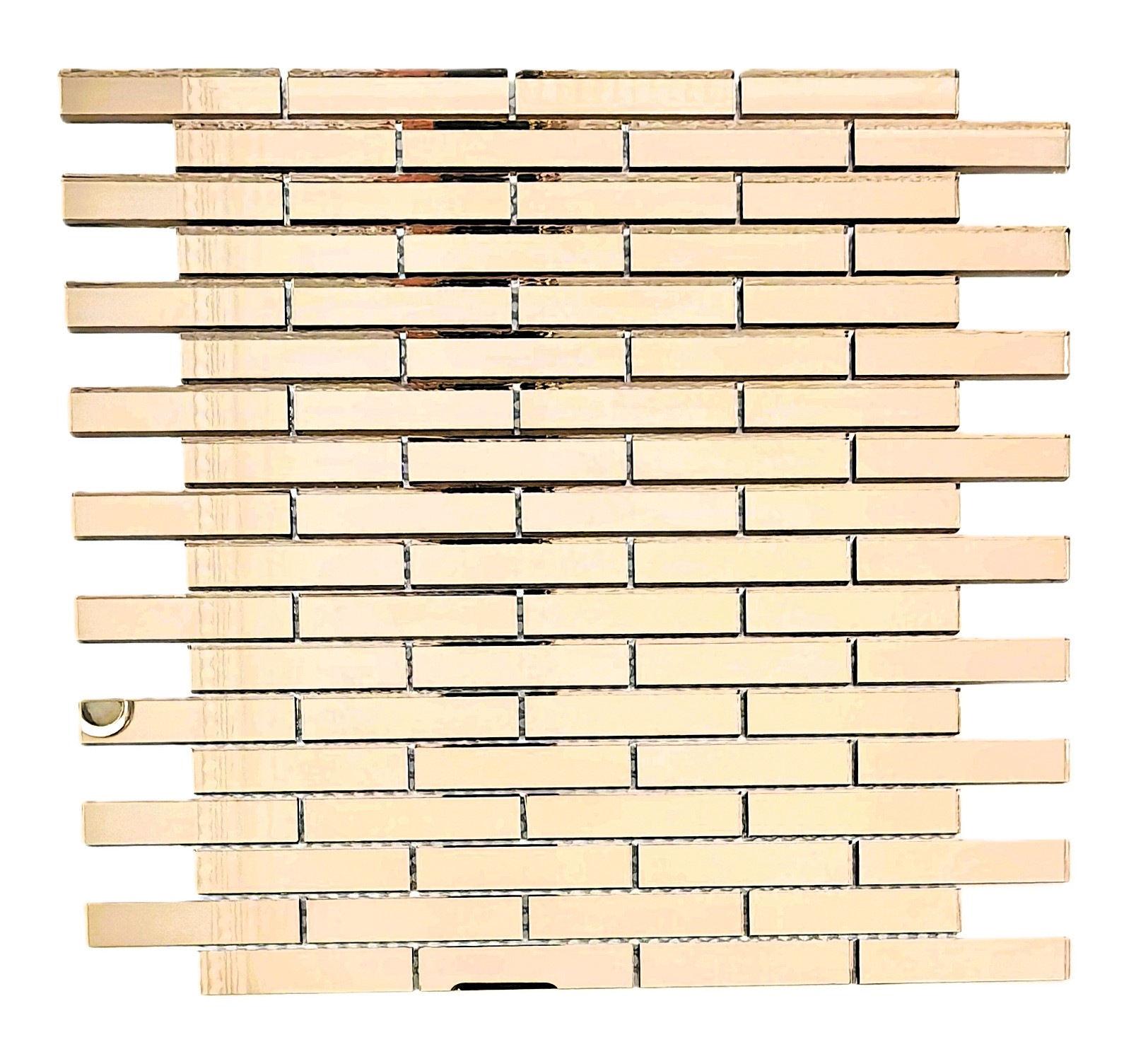 Mutfak tezgah arası ve iç dekorasyon için 15x73mm. Bronz Gerçek Ayna 30x30cm. Kitkat Fileli Ayna Mozaik.