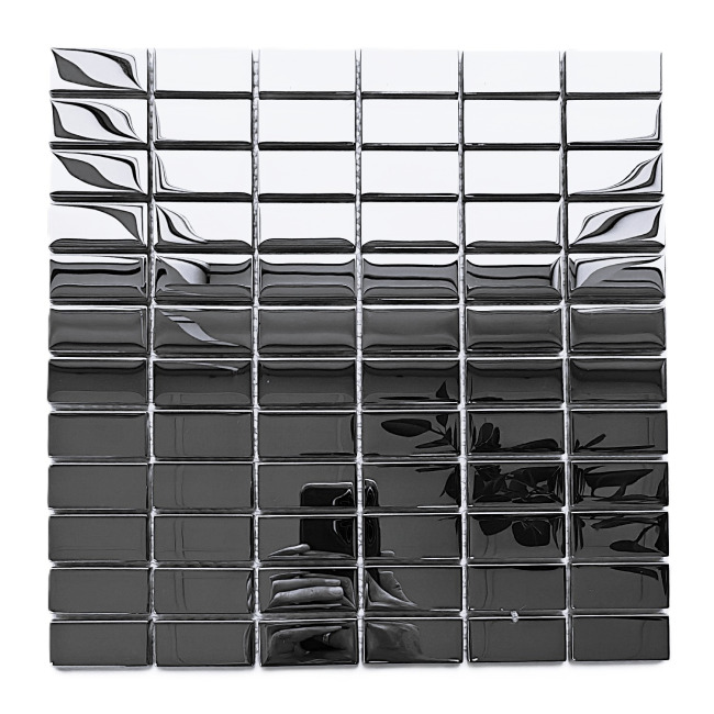 Mutfak tezgah arası ve iç dekorasyon için, 23x48x6mm. İnox 30x30cm. Fileli Kristal Cam Mozaik
