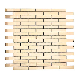 Mutfak tezgah arası ve iç dekorasyon için 15x73mm. Bronz Gerçek Ayna 30x30cm. Kitkat Fileli Ayna Mozaik.