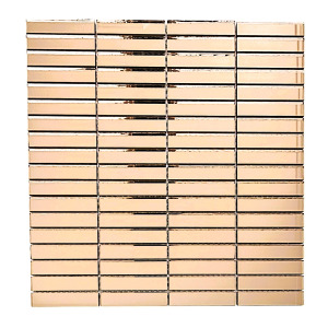 Mutfak tezgah arası ve iç dekorasyon için 15x73mm. Bronz Gerçek Ayna 30x30cm. Kitkat Fileli Ayna Mozaik.