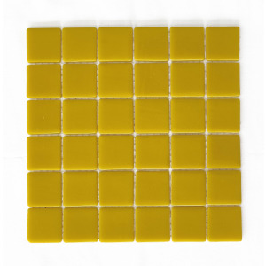 Mutfak, Banyo, Havuz, Sauna, Spa ve Yaşam alanlarının tüm yüzeyleri için 50x50  mm Sarı, 31.5x31.5 cm Fileli Cam Mozaik