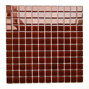 Mutfak tezgah arası, Havuz, Banyo, İç ve Dış mekanlarda tüm yüzeyler için, 23x23x4mm. Bordo 30x30cm. Fileli Kristal Mozaik.