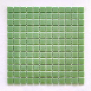 Mutfak tezgah arası, Banyo, Havuz, Sauna, Spa ve Yaşam alanlarının tüm yüzeyleri için 25x25 mm Mint Yeşili, 31.5x31.5 cm Fileli Cam Mozaik